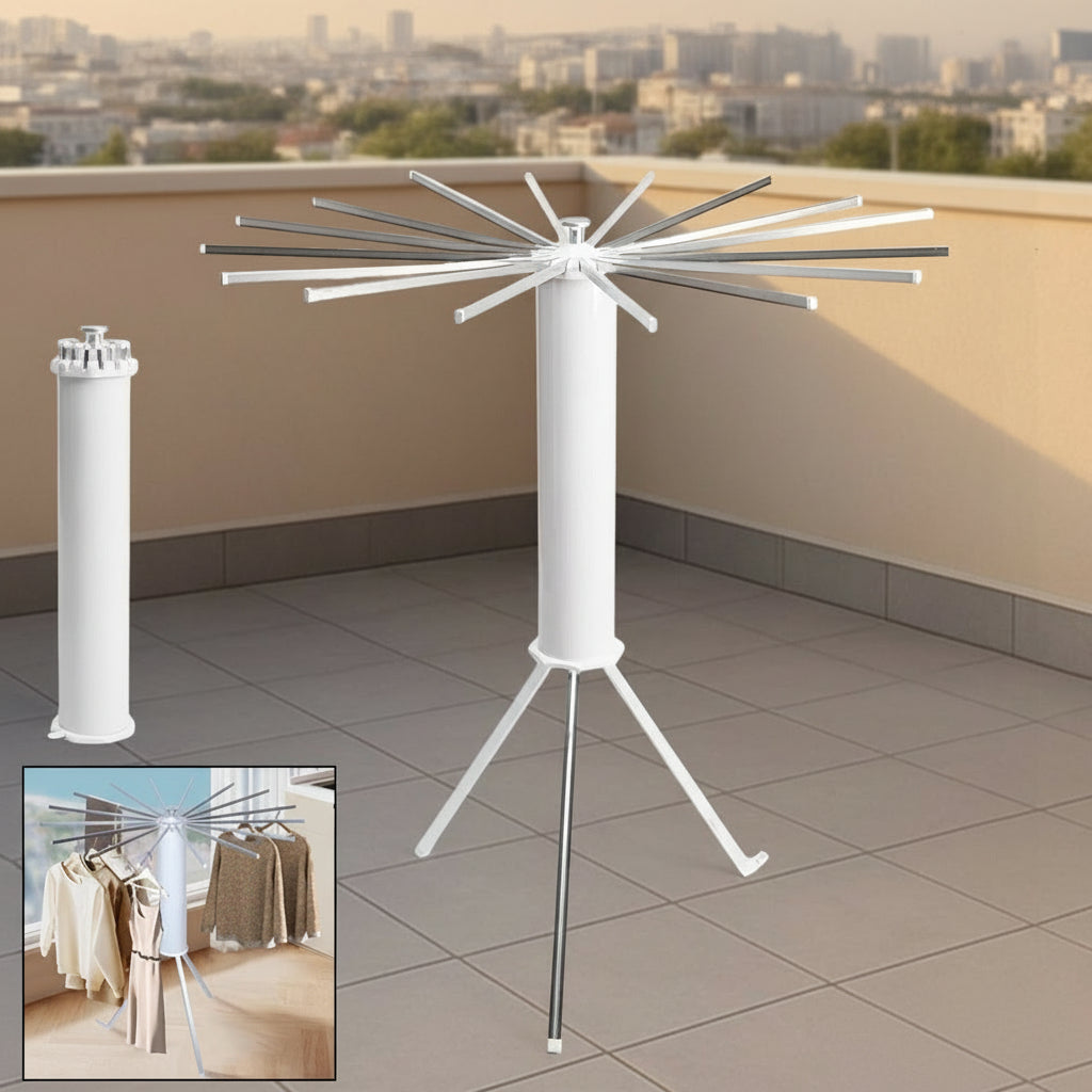 Foldable Rotary Clothes Drying Rack Stand (1 Pc)