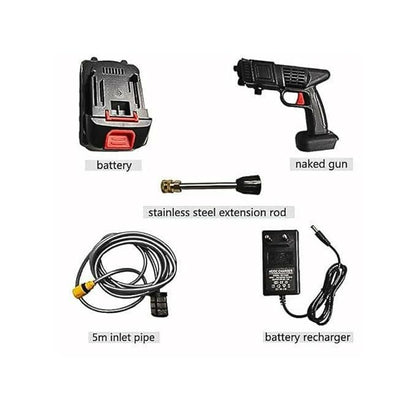 High Pressure Car Washer Spray Gun with 48V Rechargeable Battery - HalfPe