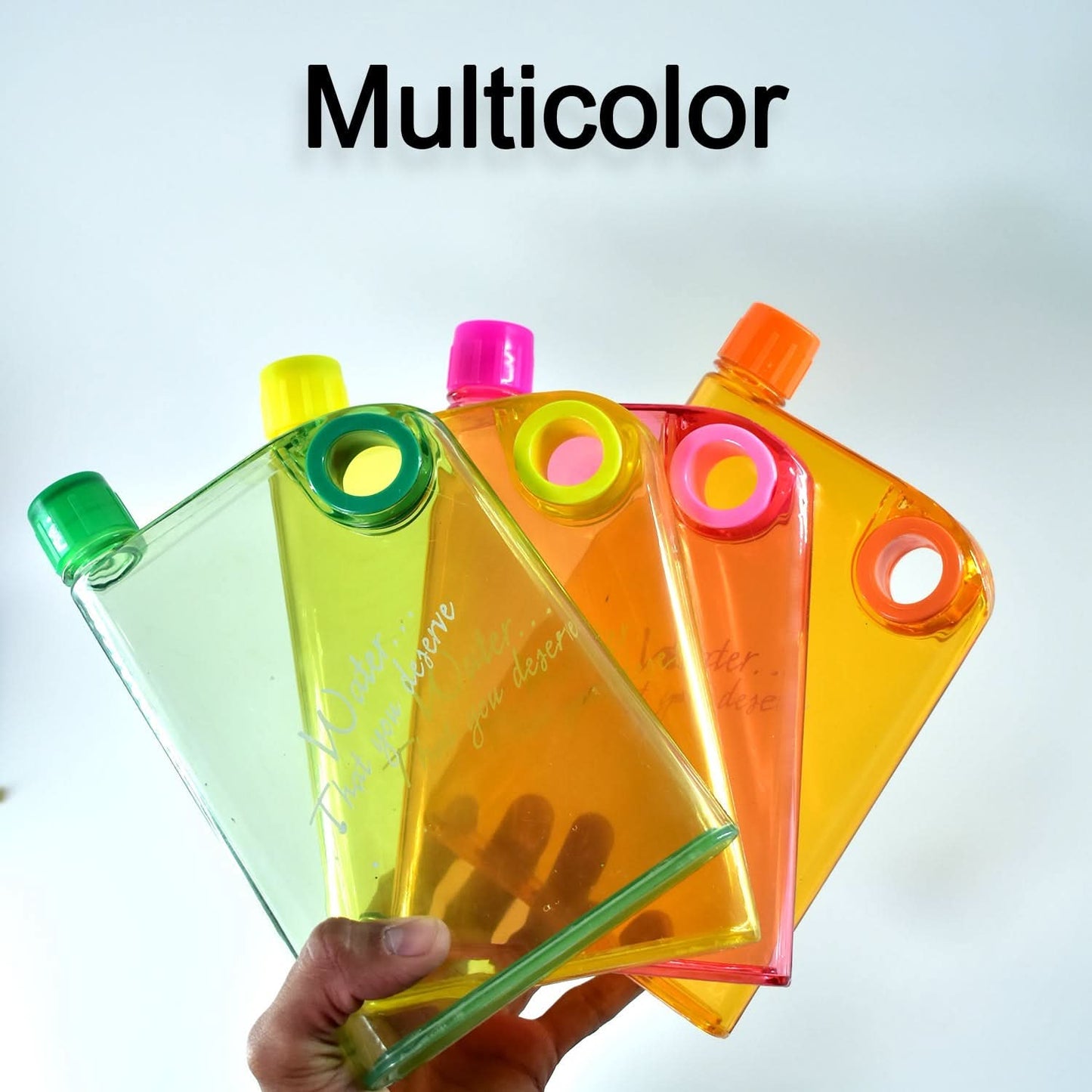 Notebook Water Bottle – Slim, Leak-Proof 380ml Flat Bottle for Office, School & Travel