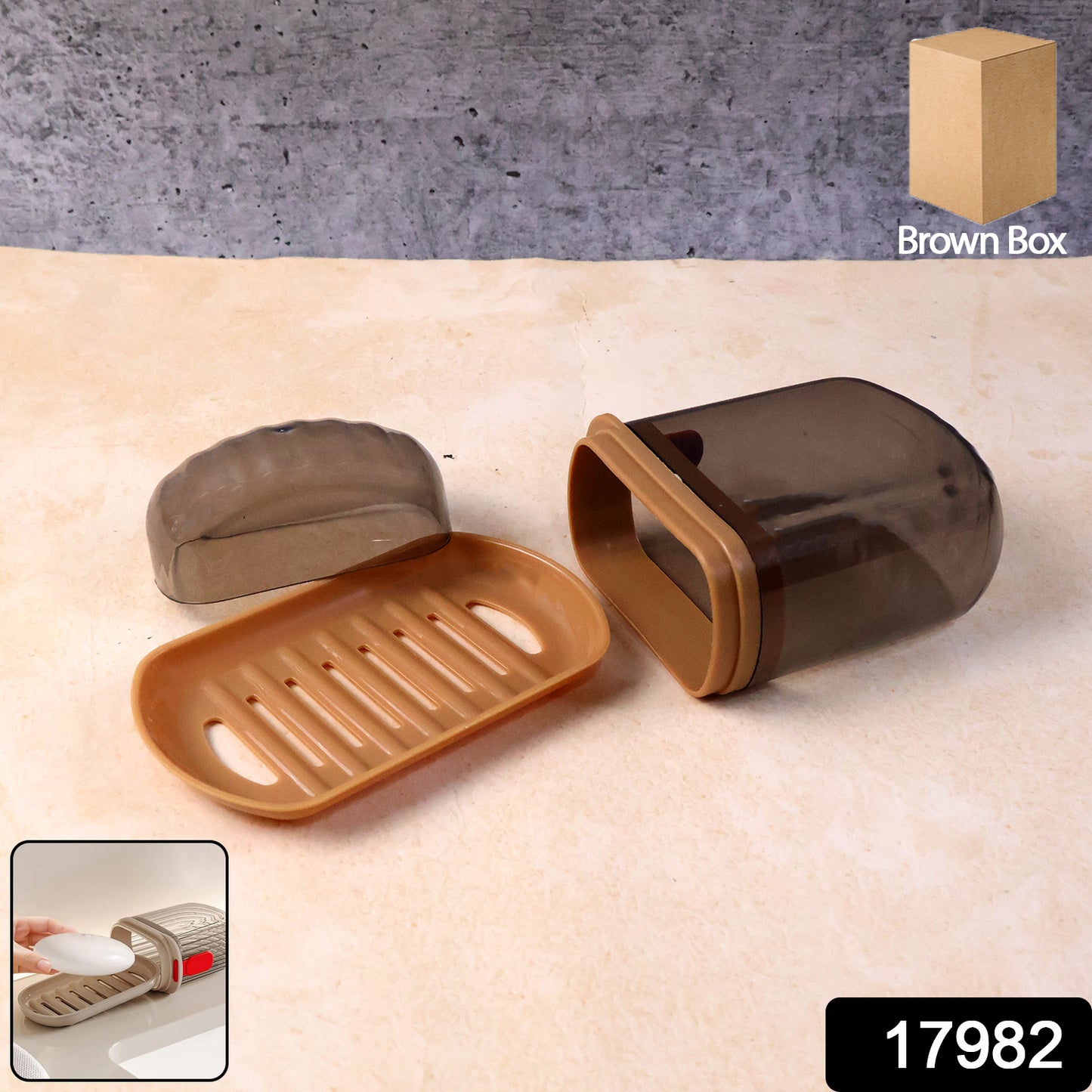 Premium Plastic Soap Box With Drain Tray  Protective Cover