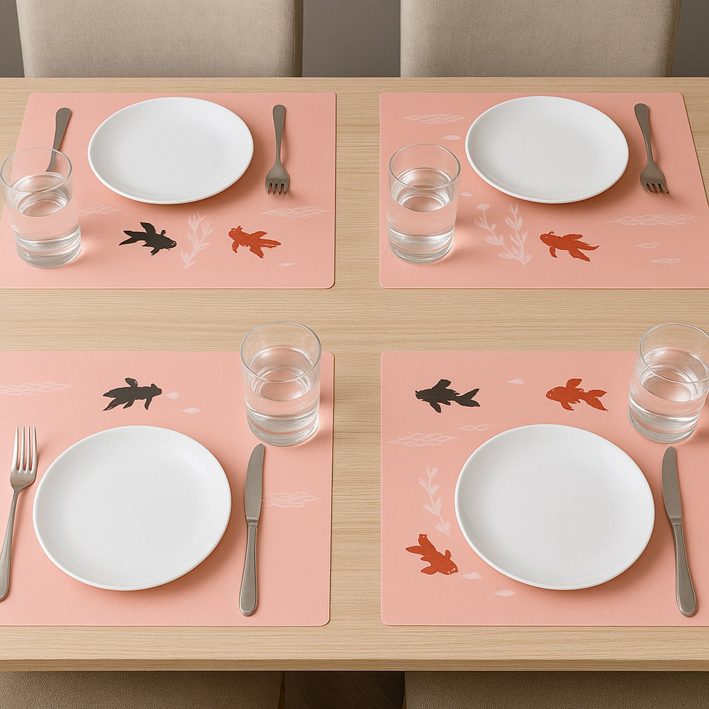 Decorative Dining Table Placemats With Elegant Design (4 Pc  45x35 Cm)