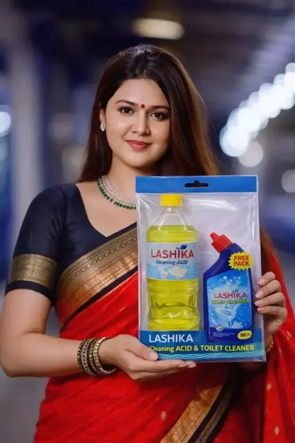 Lashika Cleaning Acid 1L with FREE Toilet Cleaner 500ml – Powerful Bathroom Cleaning Combo Mahathi Enterprises