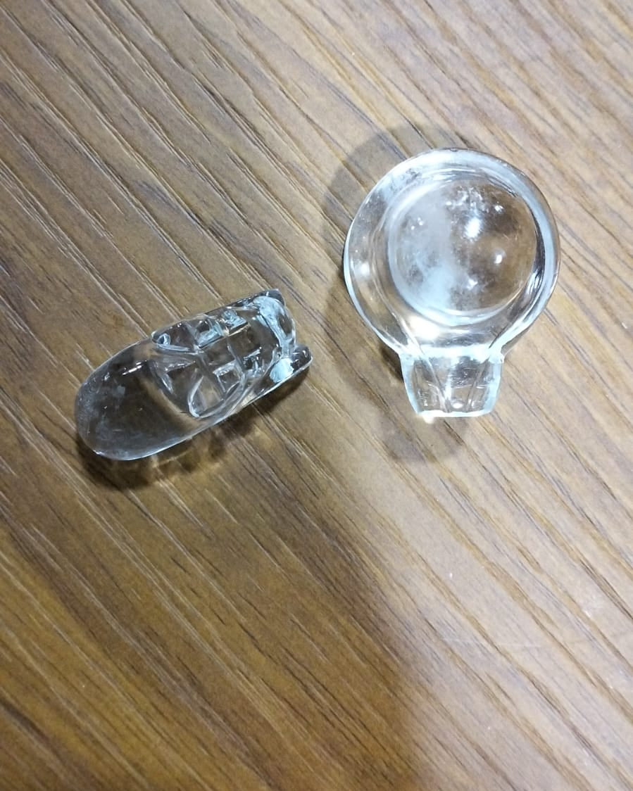 Spatika Lingam (set) – Natural Crystal Quartz Shiva Lingam for Pooja, Healing & Positive Energy