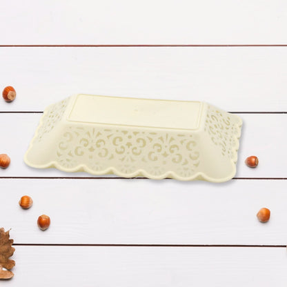 Rectangle Plastic Dinner Plate Set (8 Pcs) – Durable Serving Trays for Home, Restaurant & Office