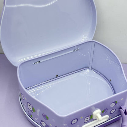 Cute Cartoon Metal Money Box with Lock & Key of Portable Kids Coin Bank with Handle (Multicolor) JR Enterprise