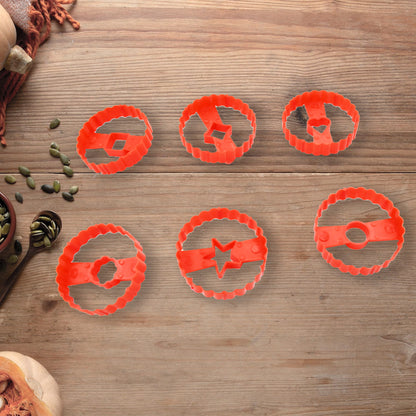 Cookie Cutters Set Plastic Easter Biscuit Cutting Tool For Diy Cake Decoration Fondant Biscuit Cookie Pastry Sandwich (6 Pc Set )