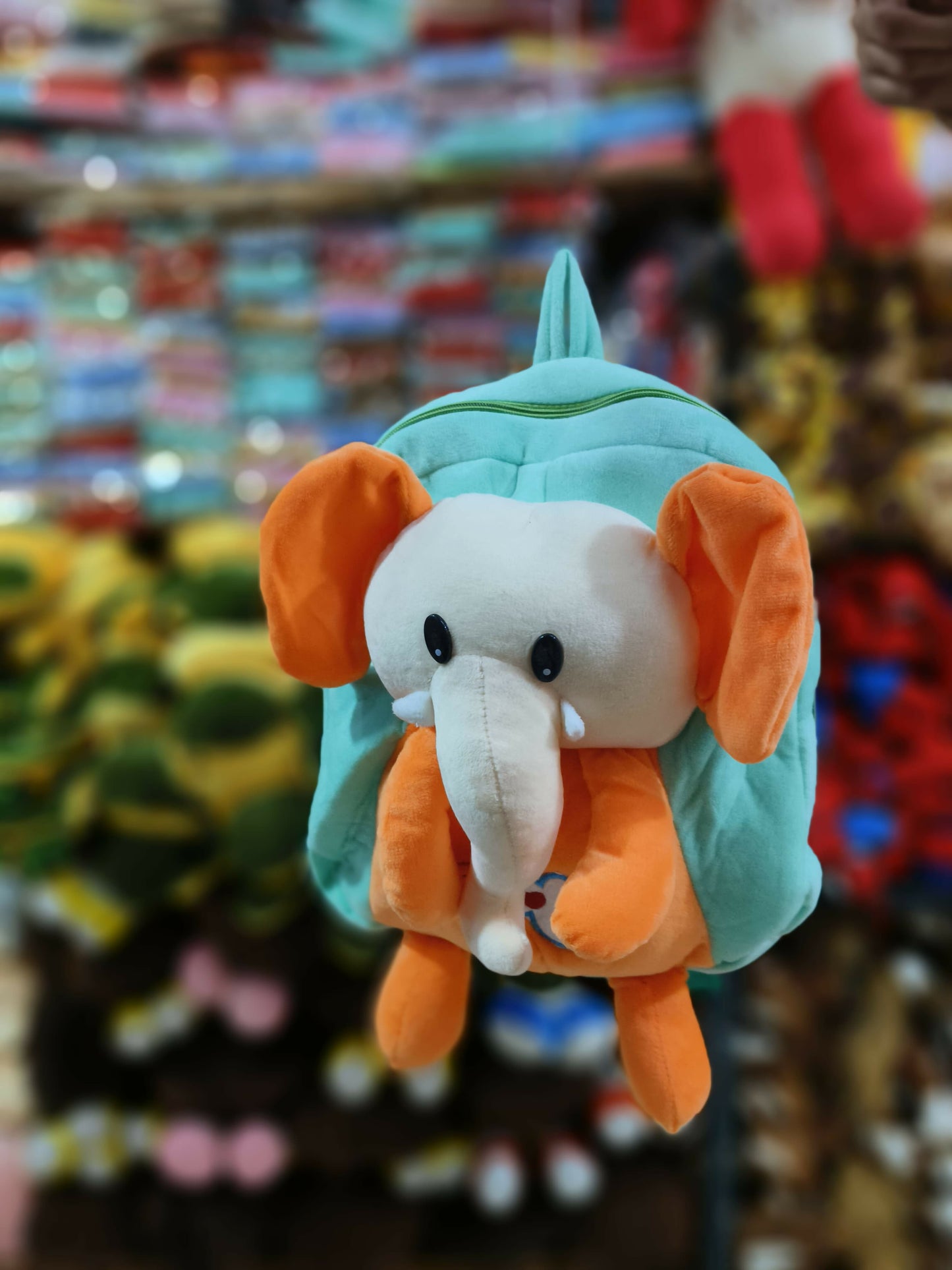 Soft Plush Fabric Elephant School Bag for toddlers