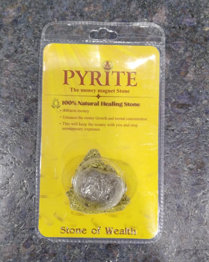 Pyrite “Money Magnet” Stone – Natural Wealth Attraction Crystal for Abundance, Success & Positive Energy