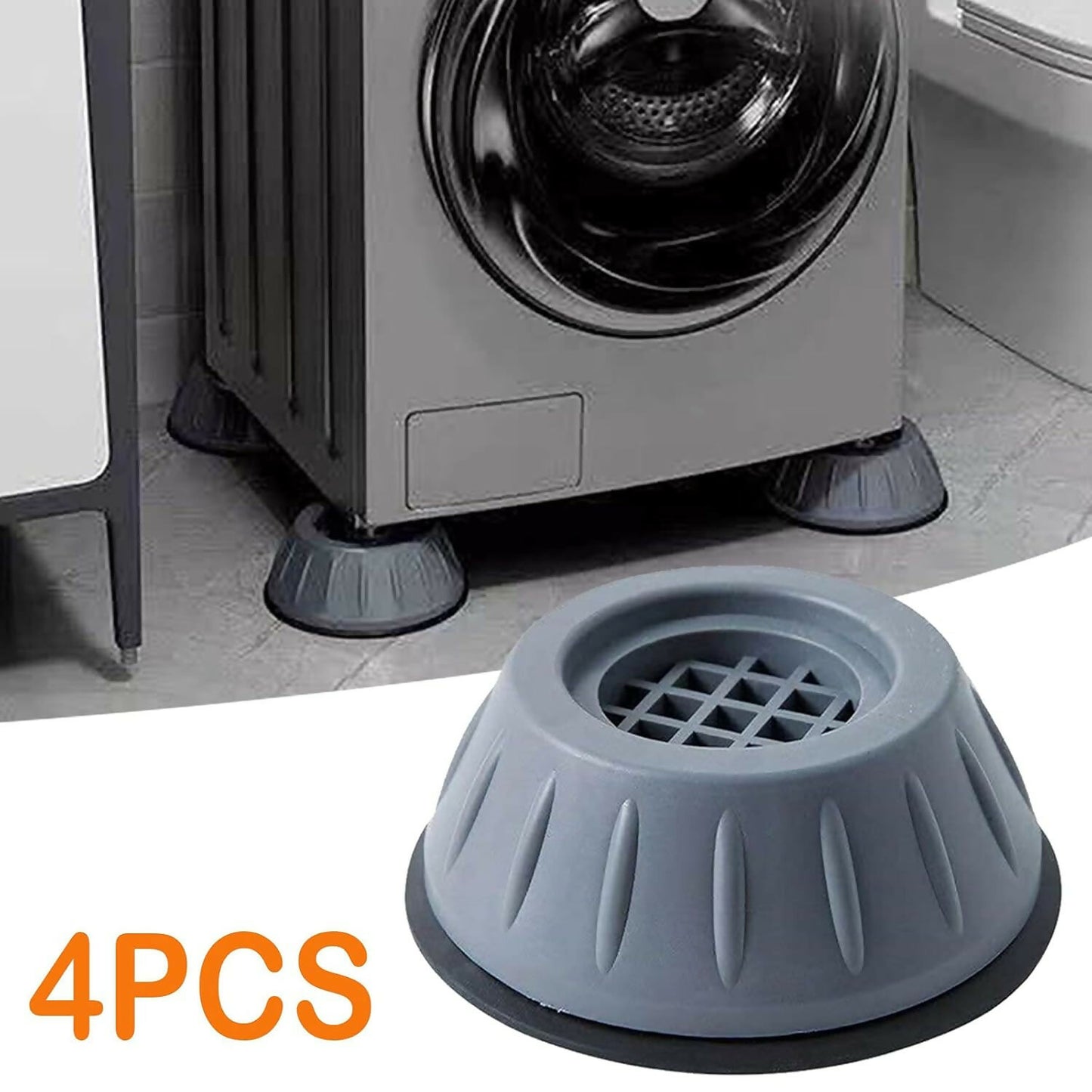 Anti-Vibration Pads for Washing Machine & Dryer Shock-Absorbing Noise-Reducing Stabilizer Feet