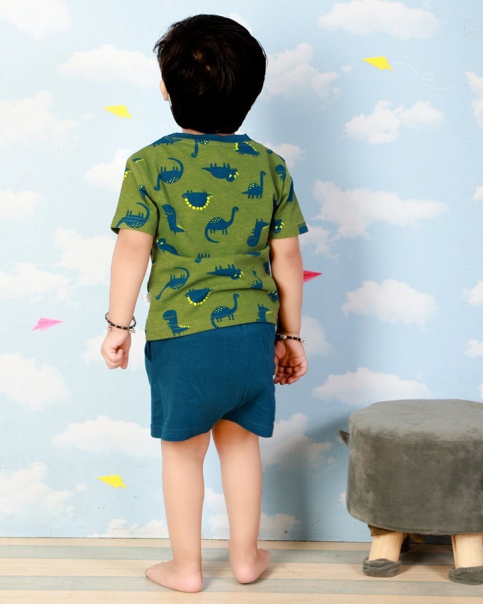 Dino Print Boys Casual Set - KCW-DNPBS-1-2