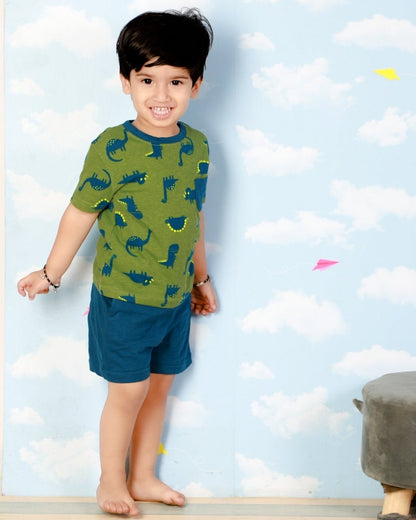Dino Print Boys Casual Set - KCW-DNPBS-1-2