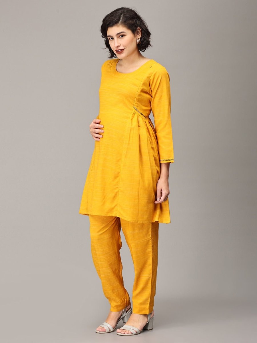 Dizzy Daisy Maternity And Nursing Co ord Set - MEW-SK-YLWM-S