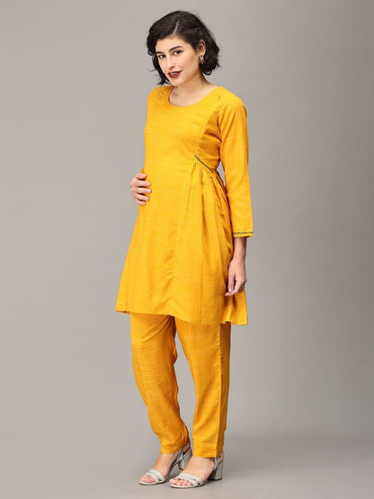 Dizzy Daisy Maternity And Nursing Co ord Set - MEW-SK-YLWM-S