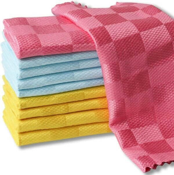 P-PLUS INTERNATIONAL Nanoscale Cleaning Cloths , Kitchens and Cars (Pack of 5, Random Color) - HalfPe