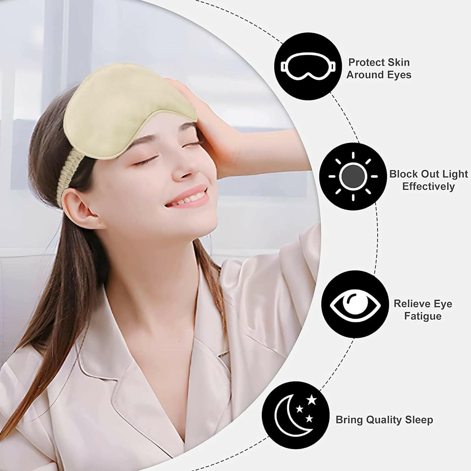 Lushomes Eye Mask for Sleeping Soft and Comfortable Night Blindfold for Men & Women - HalfPe