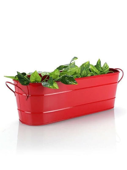 Oval Planter Large Red - HalfPe