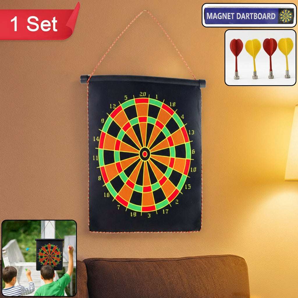 Magnetic Roll-up Dartboard Game - (12-inch  Set)