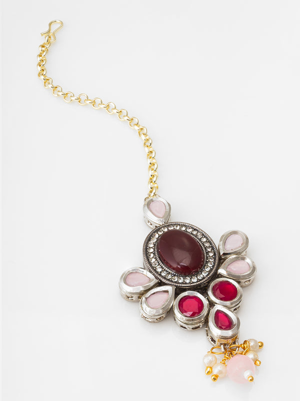 Traditional Kundan Floral Mang Tikka | Aadita Jewelry