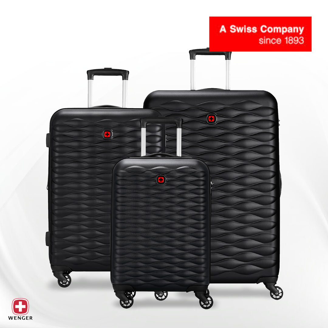 Wenger Inflight Black L - Inflight Abs/PC - Carry on + Medium + Large - set -3 pc, Black