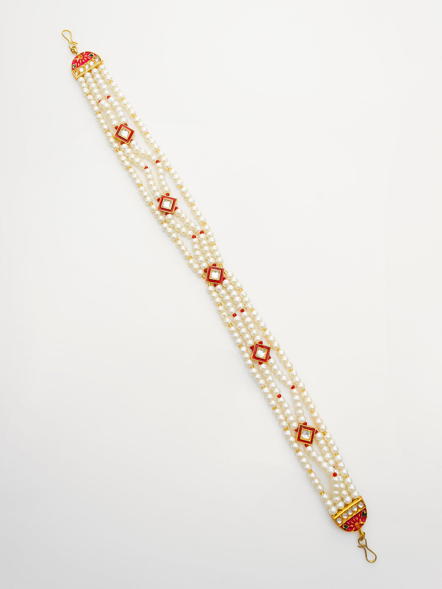 Traditional Gold Plated Pearl Kundan Matha Patti for Women | Aadita Jewelry