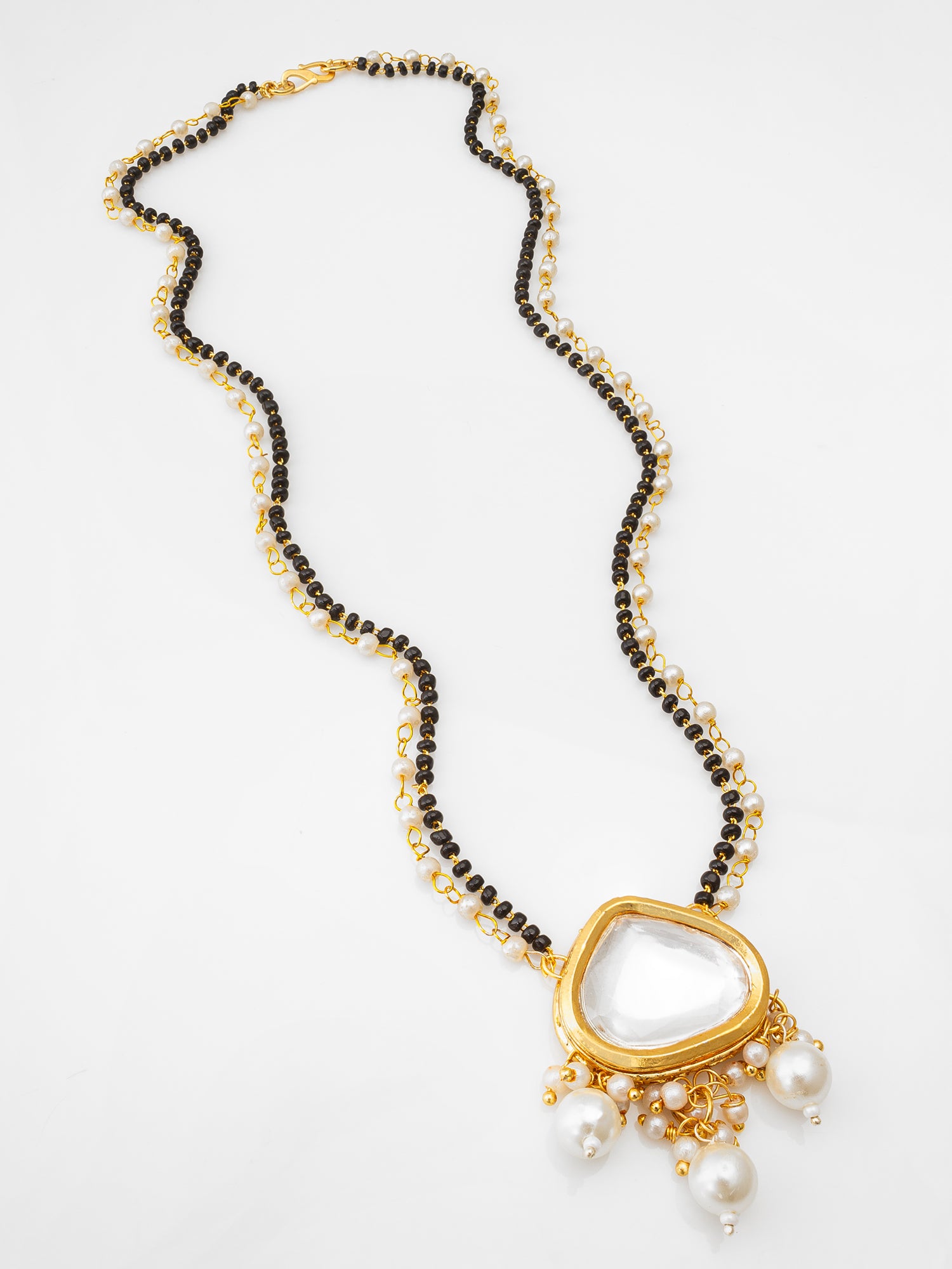 Kundan Pearl Drop Mangalsutra Set | Aadita Jewelry