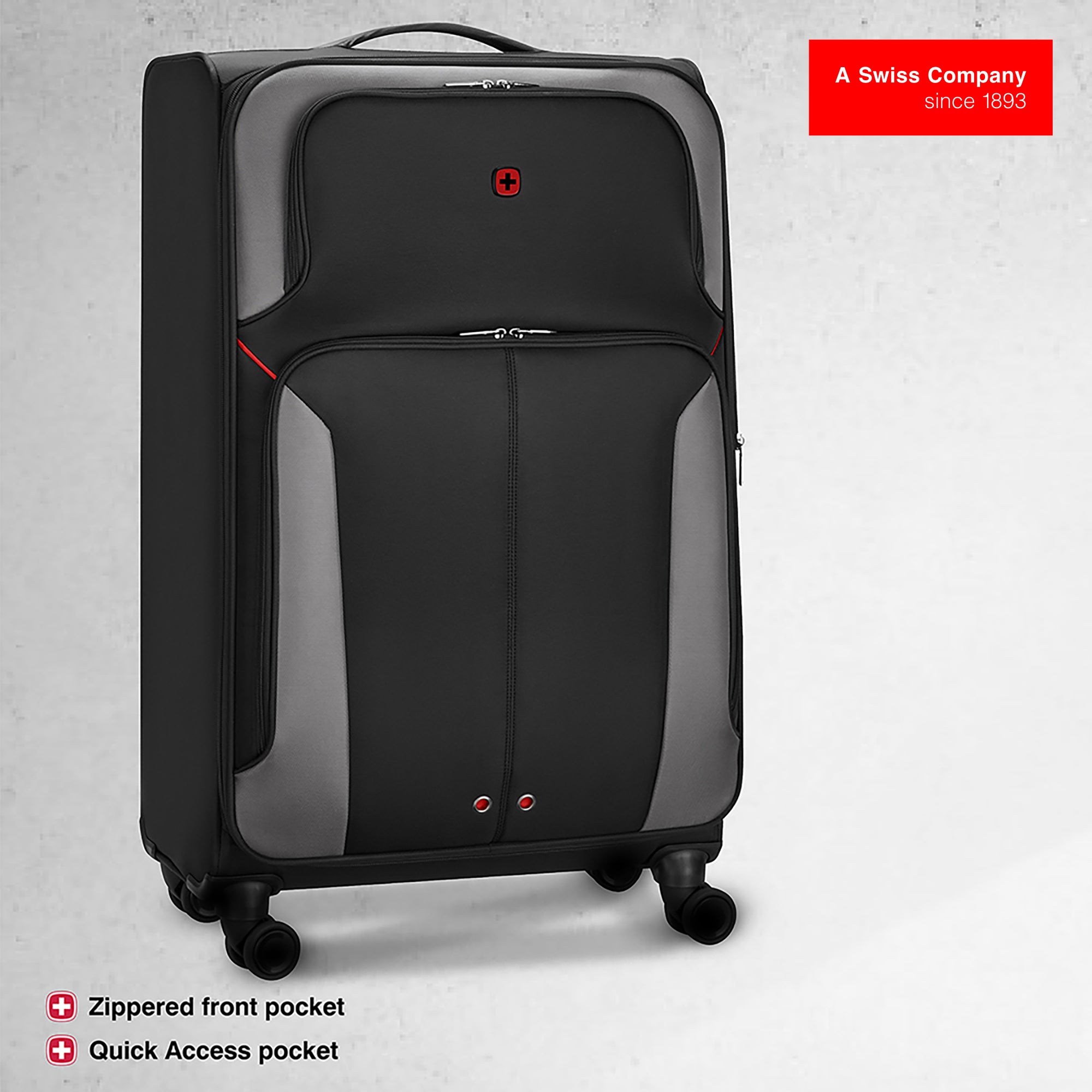Wenger Castic Pro Check-in Suitcase - Large - Black - Image 4