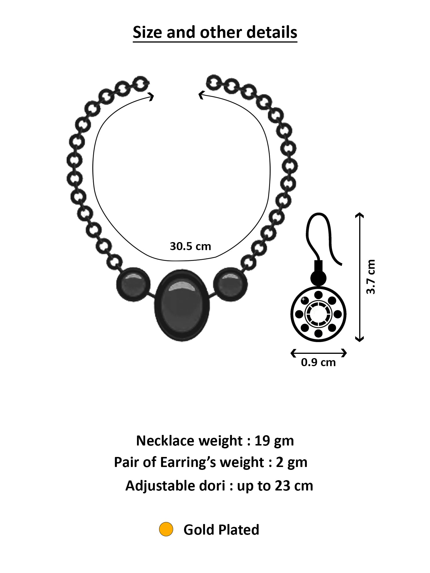 Gold-Plated Pearl Beaded Traditional Necklace Set – View 4 | Aadita Jewelry