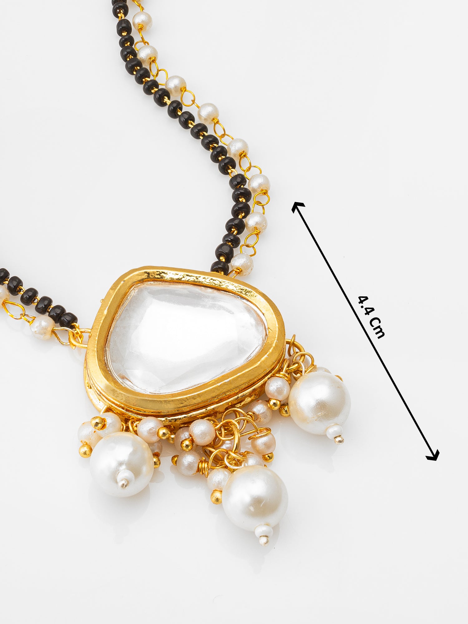 Kundan Pearl Drop Mangalsutra Set – View 3 | Aadita Jewelry