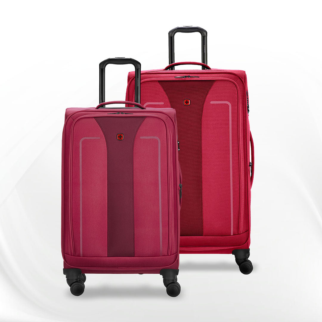 Wenger 2 Pc Set,Fantic Red M - Wenger, 2 Pc Set,Fantic Cabin + Medium Softside, Burgundy