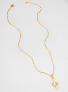 Gold-Tone Pendant Necklace with Heart Stone | Aadita Jewelry