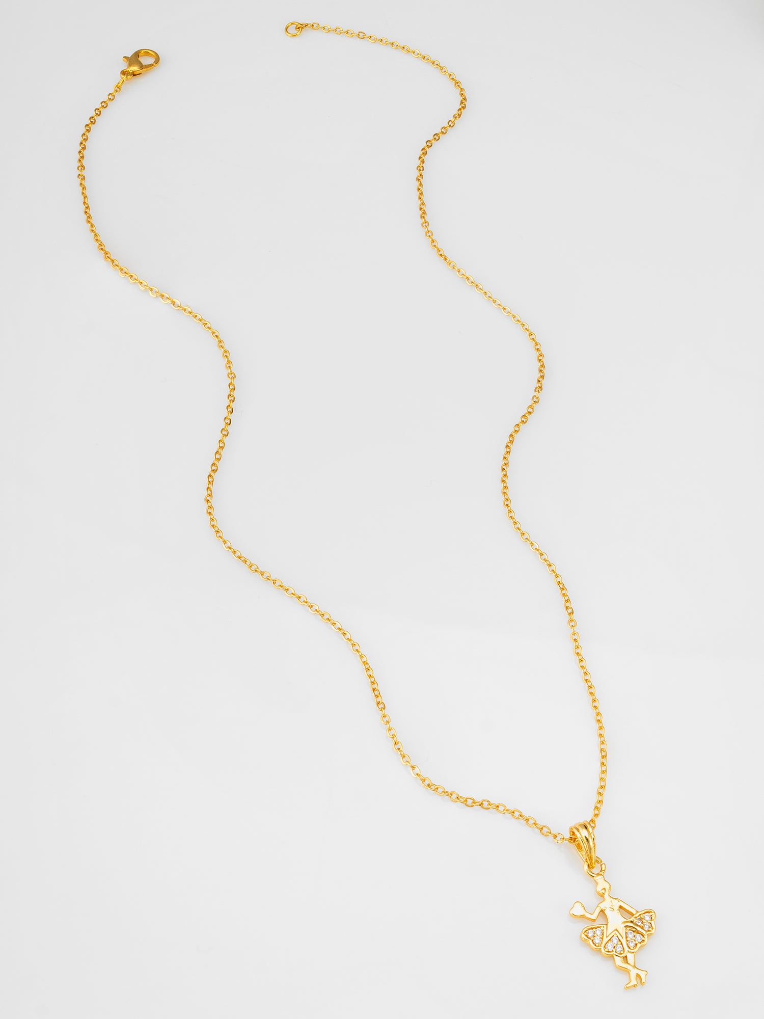 Gold-Tone Pendant Necklace with Heart Stone | Aadita Jewelry