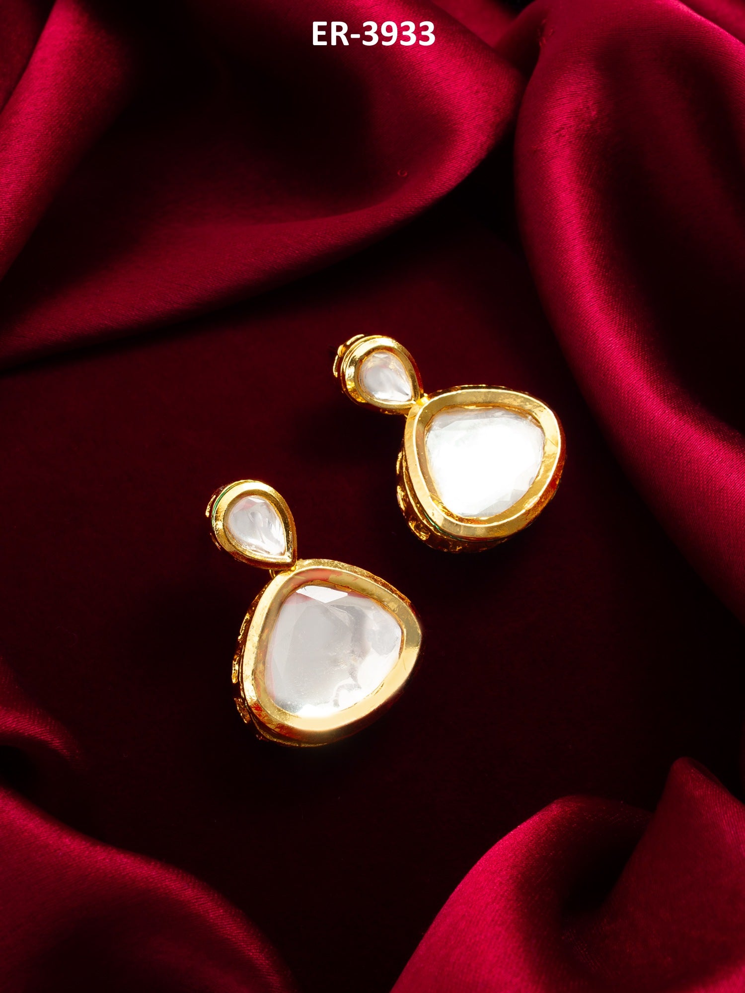 Gold Plated Stud Earrings – View 5 | Aadita Jewelry