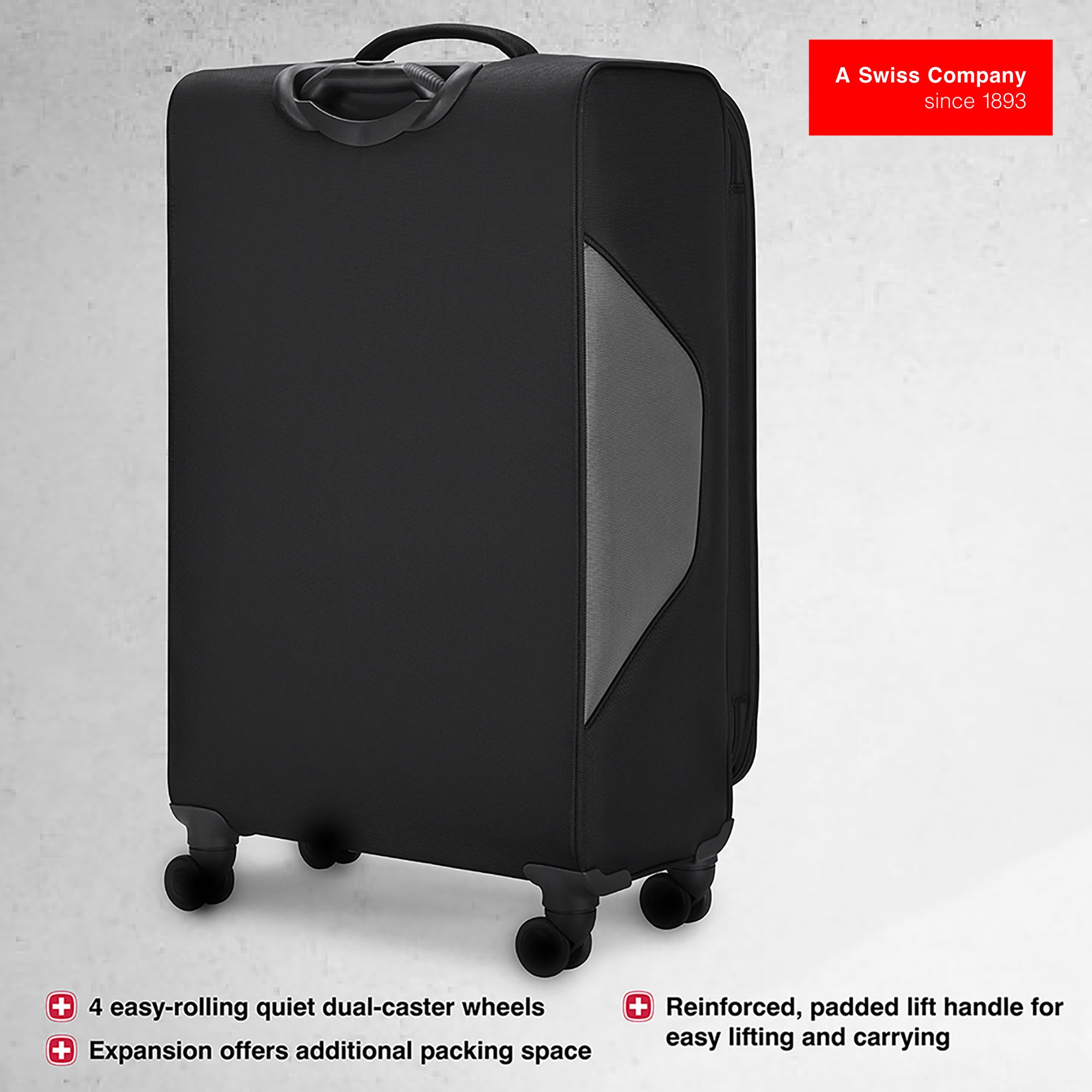 Wenger Fantic Pro Check-in Suitcase - Large - Black - Image 2