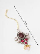 Traditional Kundan Floral Mang Tikka – View 4 | Aadita Jewelry
