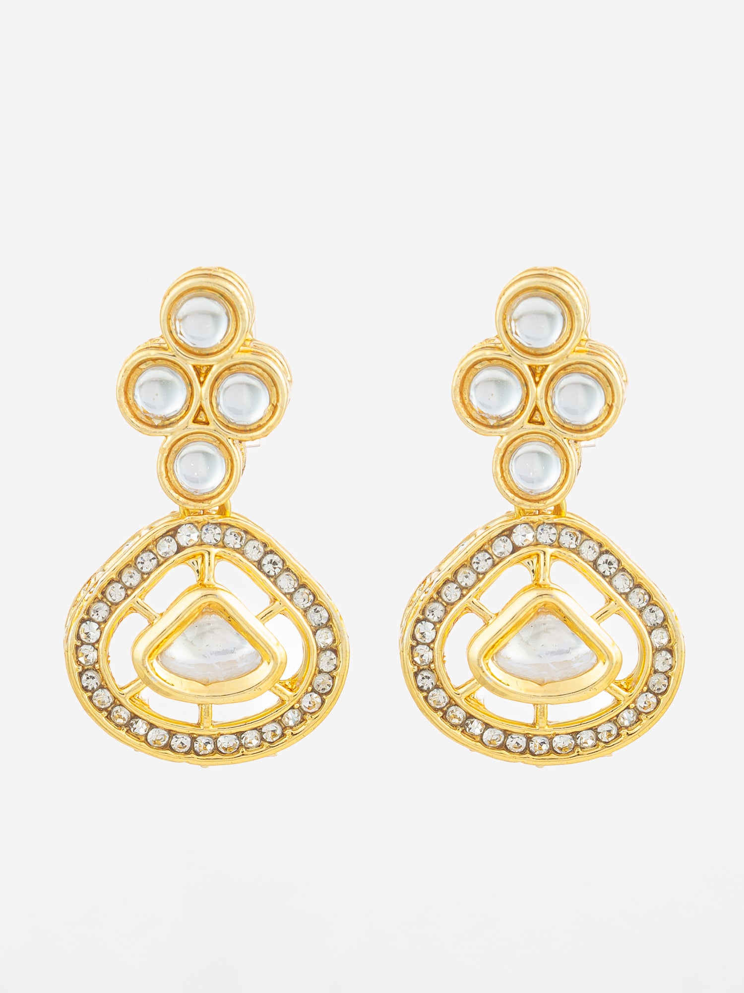 Traditional Kundan Teardrop Earrings | Aadita Jewelry