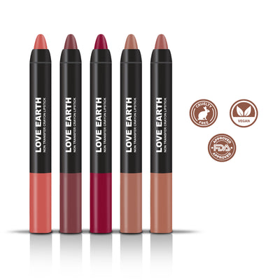 Love Earth Lip Crayon Pack of 5 – Set 2 LE301 - Image 2