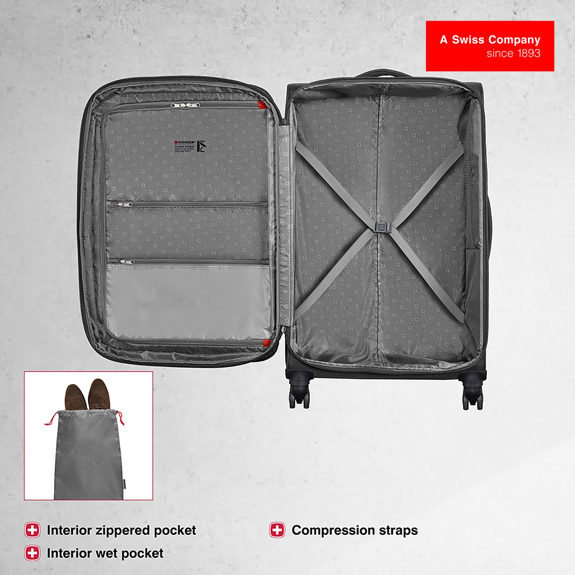 Wenger Fantic Pro Check-in Suitcase - Large - Black - Image 5