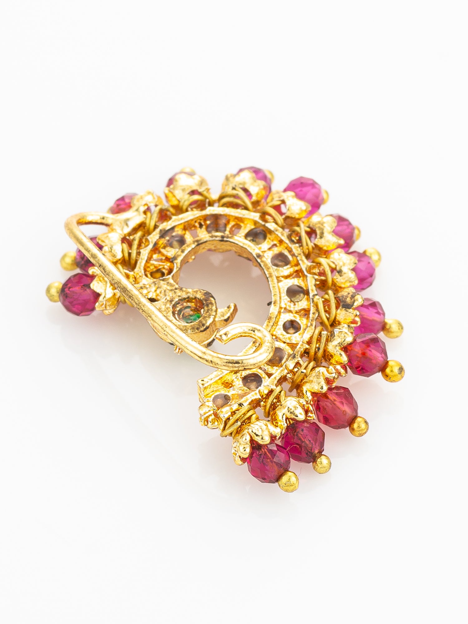 Ruby Tone Stone Nath – View 3 | Aadita Jewelry