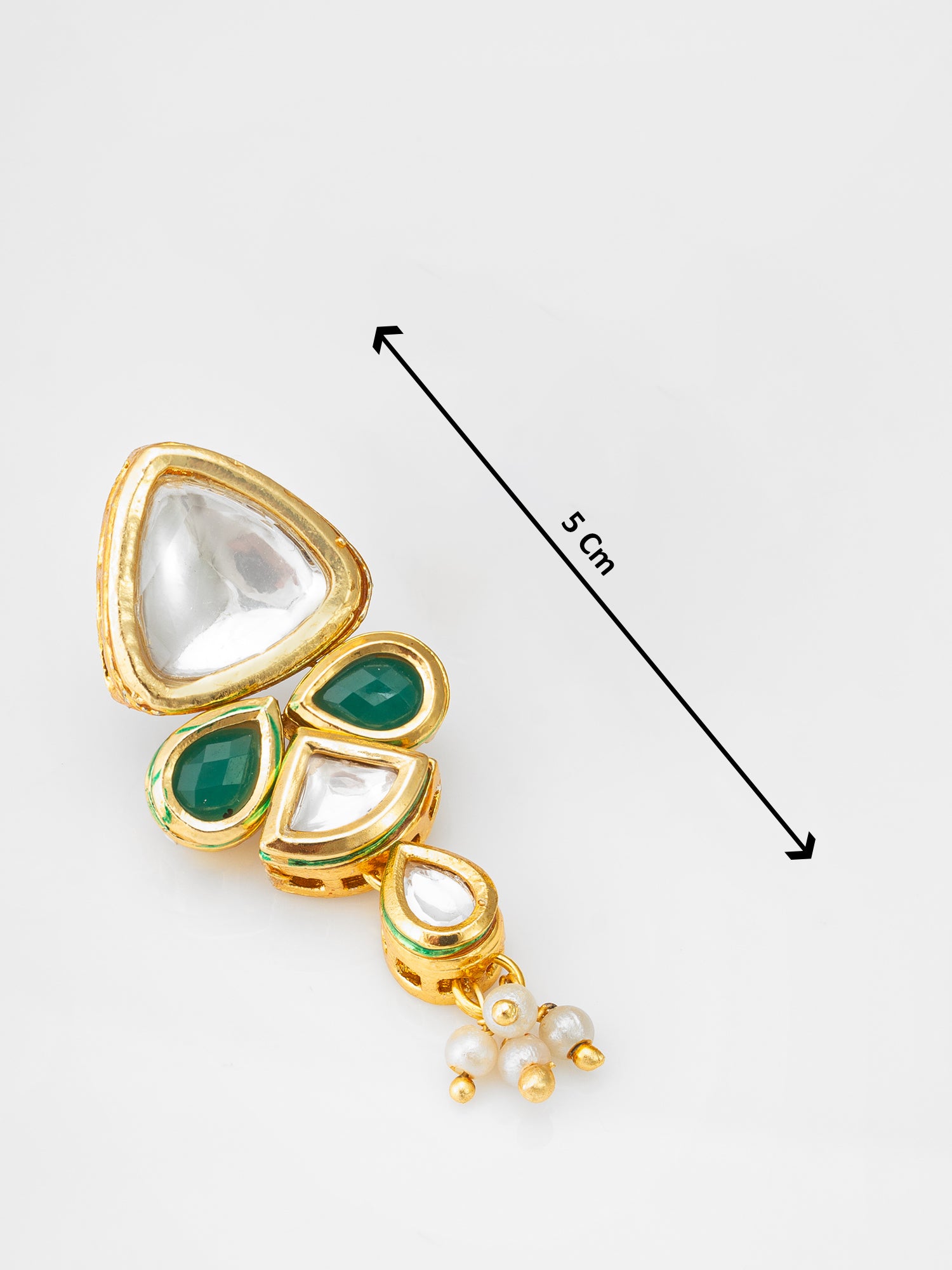 Kundan Choker Necklace Set with Pearl Drops Earrings – View 5 | Aadita Jewelry