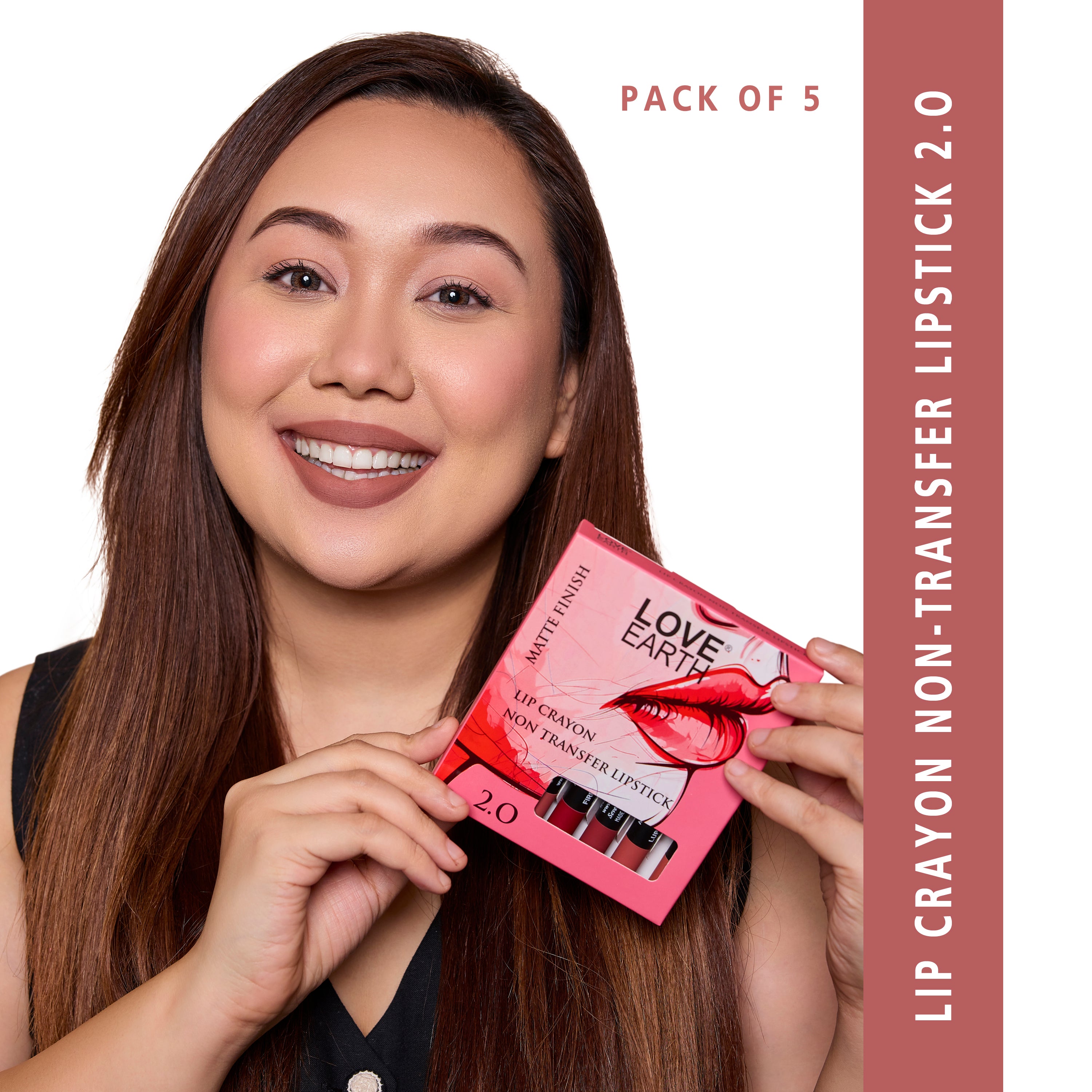 Love Earth Lip Crayon Pack of 5 – Set 2 LE301 - Image 3