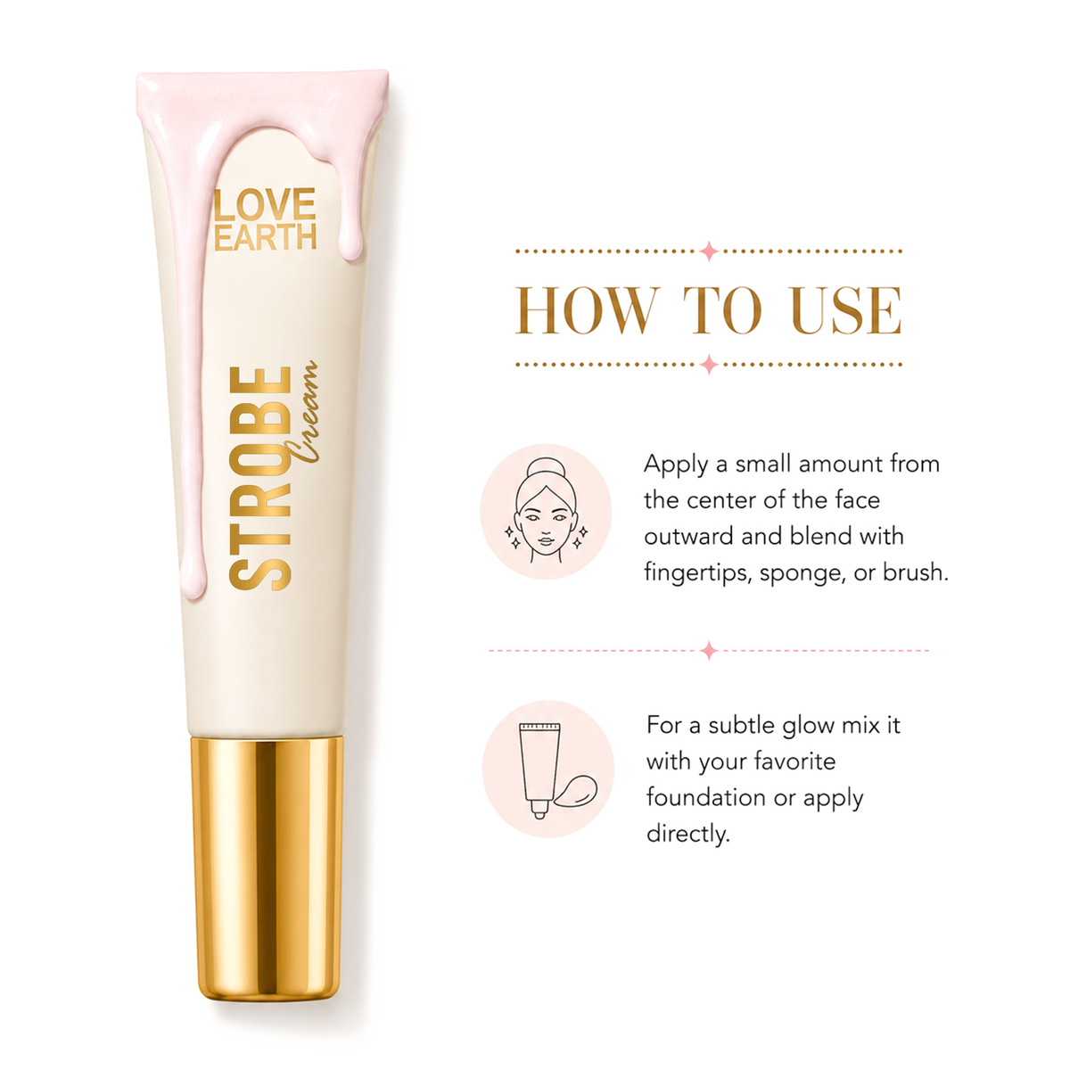 Love Earth 4 in 1 Strobe Cream Rose Gold - image 6