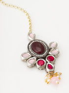 Traditional Kundan Floral Mang Tikka – View 2 | Aadita Jewelry