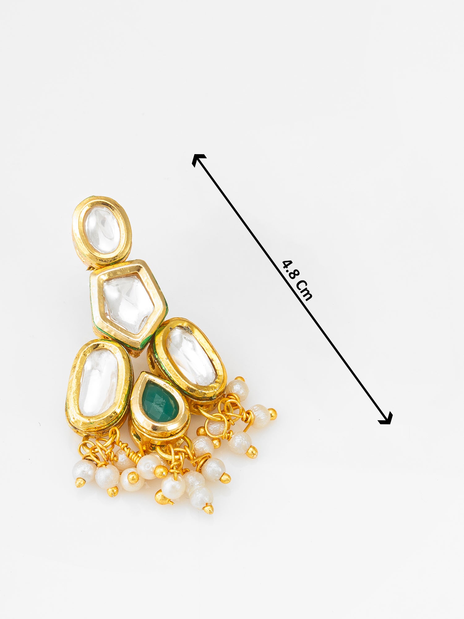 Kundan Choker Necklace Set with Meenakari, Pearl Drops – View 5 | Aadita Jewelry
