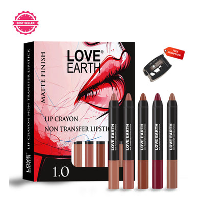 Love Earth Lip Crayon Pack of 5 – Set 1 LE300 - Image 1
