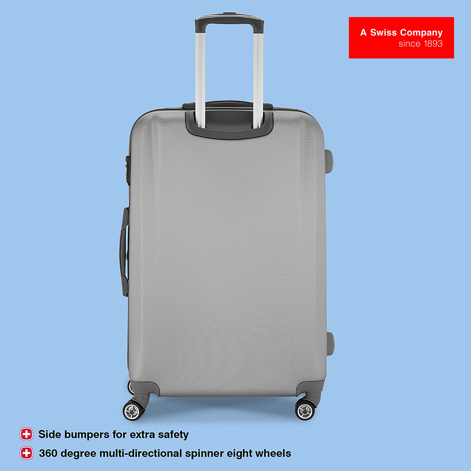 Wenger TENSO Silver L - Wenger TENSO Check-in Suitcase