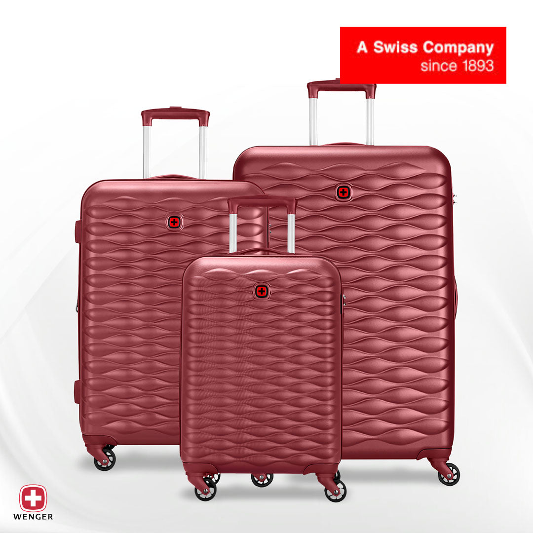 Wenger Inflight Red L - Inflight Abs/PC - Carry on + Medium + Large - set -3 pc, Red