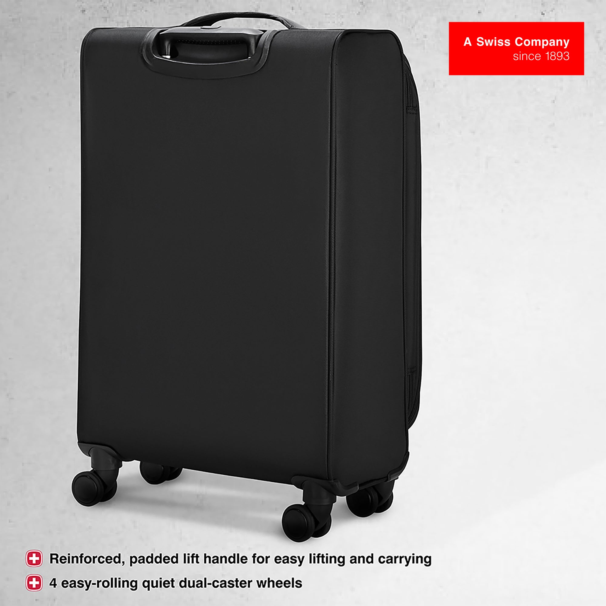 Wenger Castic Pro Check-in Suitcase - Large (Value Edition) - Black - Image 2