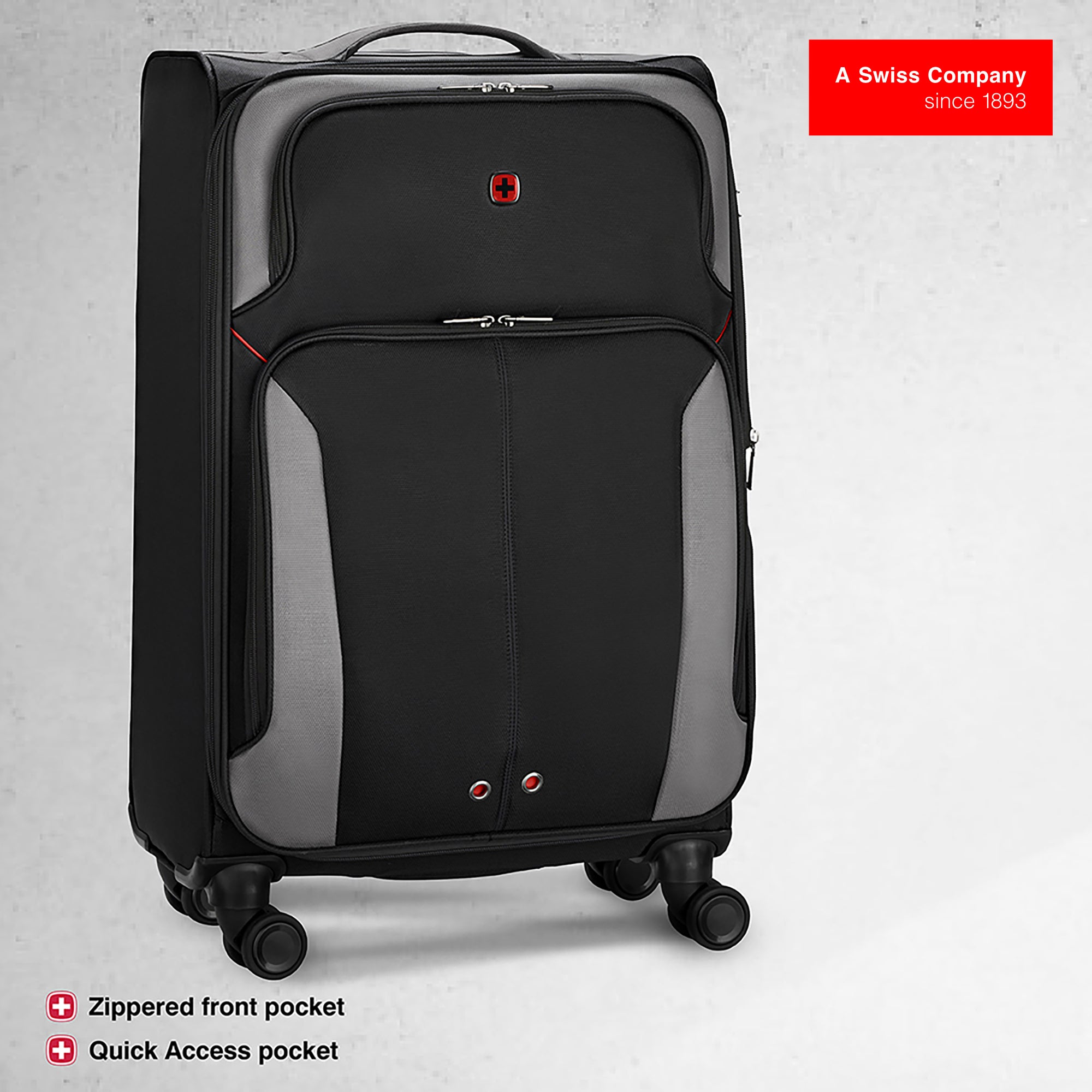Wenger Castic Pro Check-in Suitcase - Large (Value Edition) - Black - Image 4