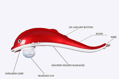 Dolphin Handheld Massager with Vibration (Multi-color) - HalfPe