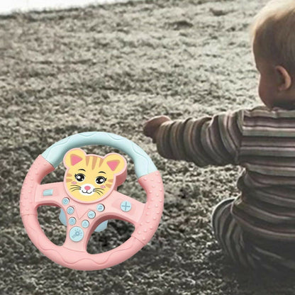 Kids Simulated Steering Wheel Toy – Musical Interactive Driving Toy (20cm)